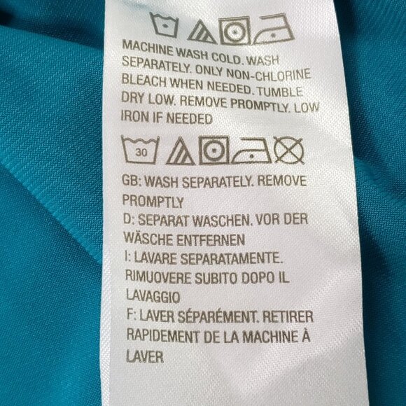 Susan Graver Womens Every Day Liquid Knit Top Size 3X Blue Ruffle Stretch Mature - Picture 6 of 15